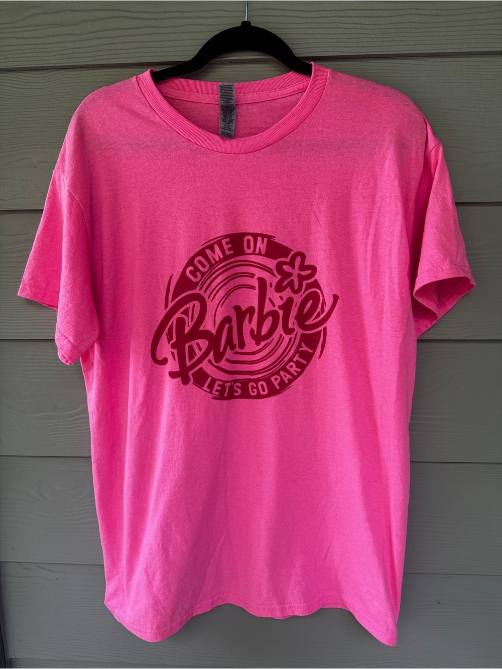 Barbie Pink Graphic T‑Shirt - 'Come On Barbie Let's Go Party'